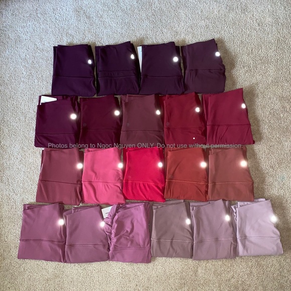 Lululemon Align Red/Oranges/Pinks Comparisons - Picture 2 of 6